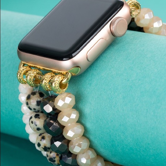 ✨LAST ONE✨Beaded  Apple Watch Band-Dalmatian - Picture 2 of 4